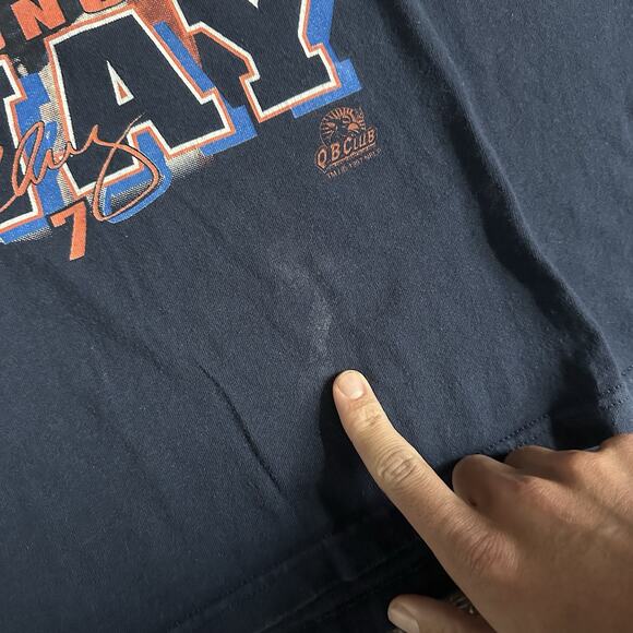 Men's Vintage 90's Lee Denver Broncos John Elway QB Club Blue T Shirt Tee Sz XL - Picture 2 of 4